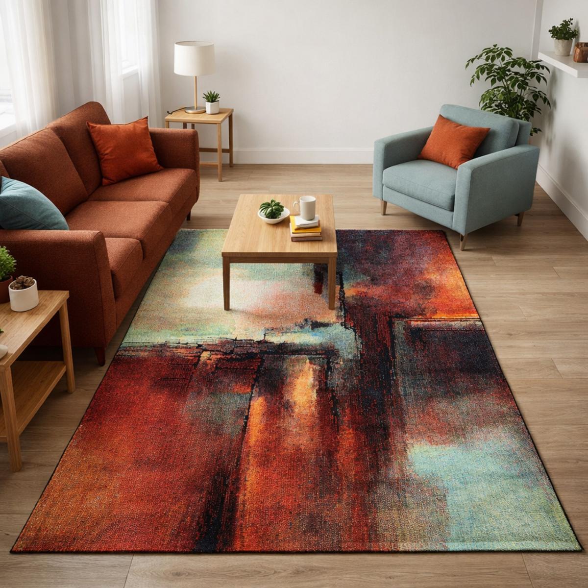 Tapis chambre tissé motif abstrait TABOR — vue 3