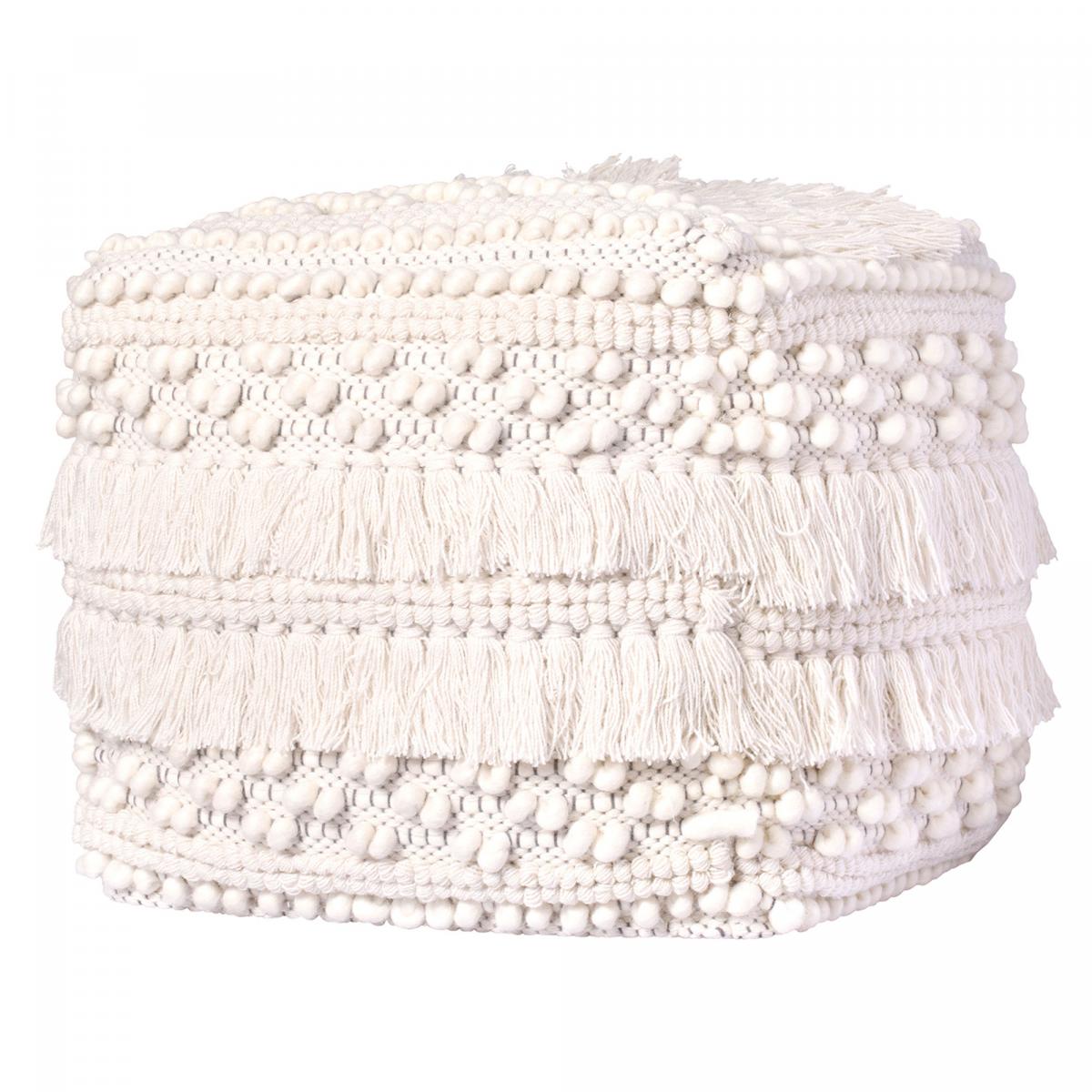 Tabouret semi artisanal en laine ZAVI