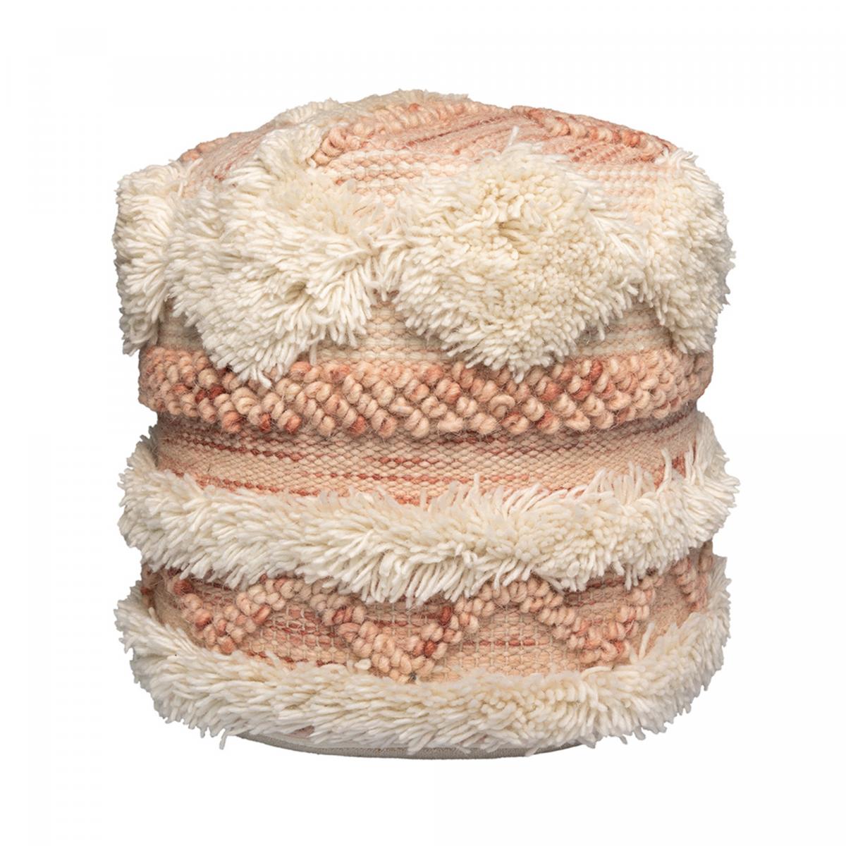 Tabouret semi artisanal en laine ZAMI — Beyit
