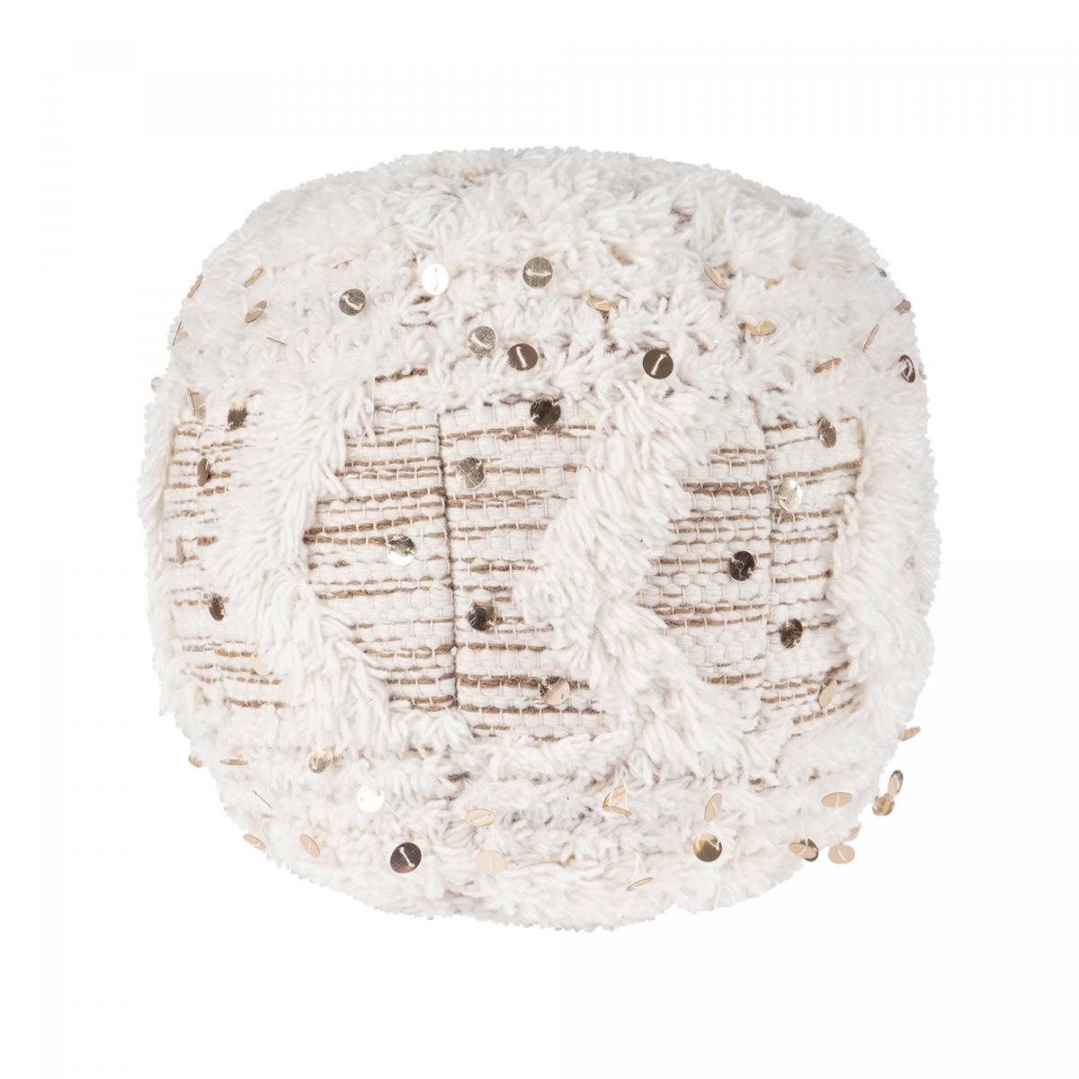 Tabouret semi artisanal en laine ZAXI