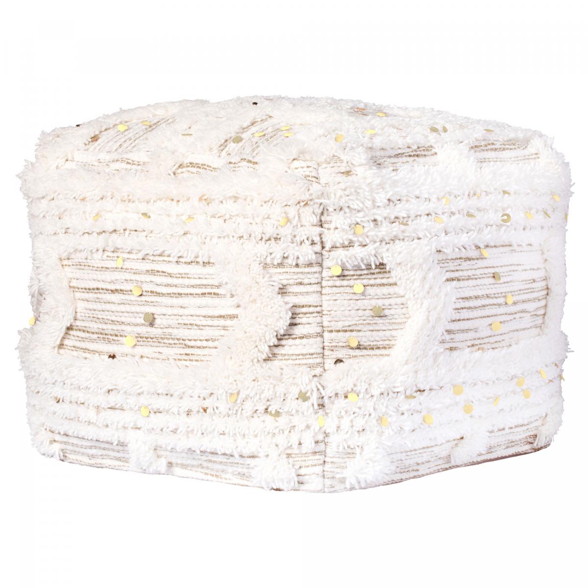 Tabouret semi artisanal en laine ZAXI — Beyit