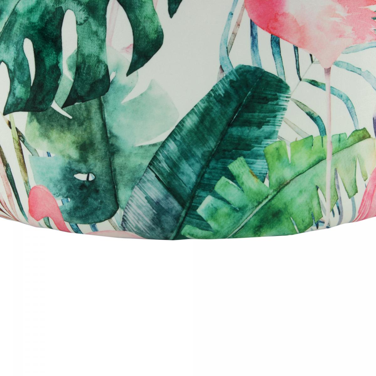 Tabouret semi artisanal motif floral ZAMA
