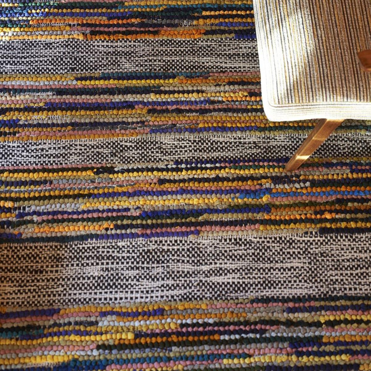 Tapis salon et chambre tissé en coton motif ethnique ZANSHI — vue 5