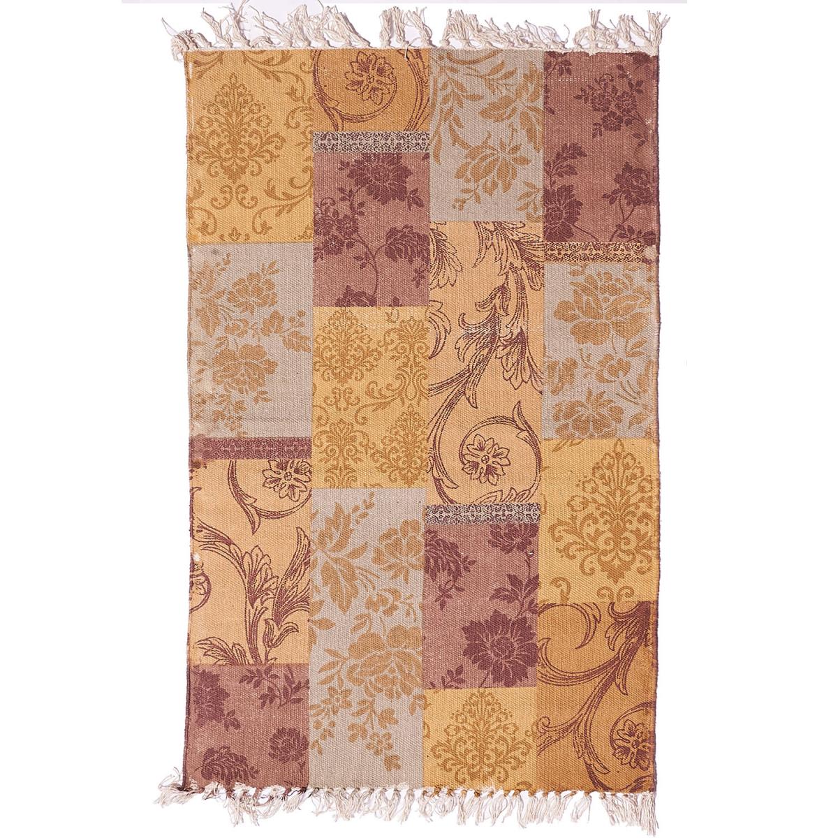 Tapis kilim fait à la main en coton motif ethnique