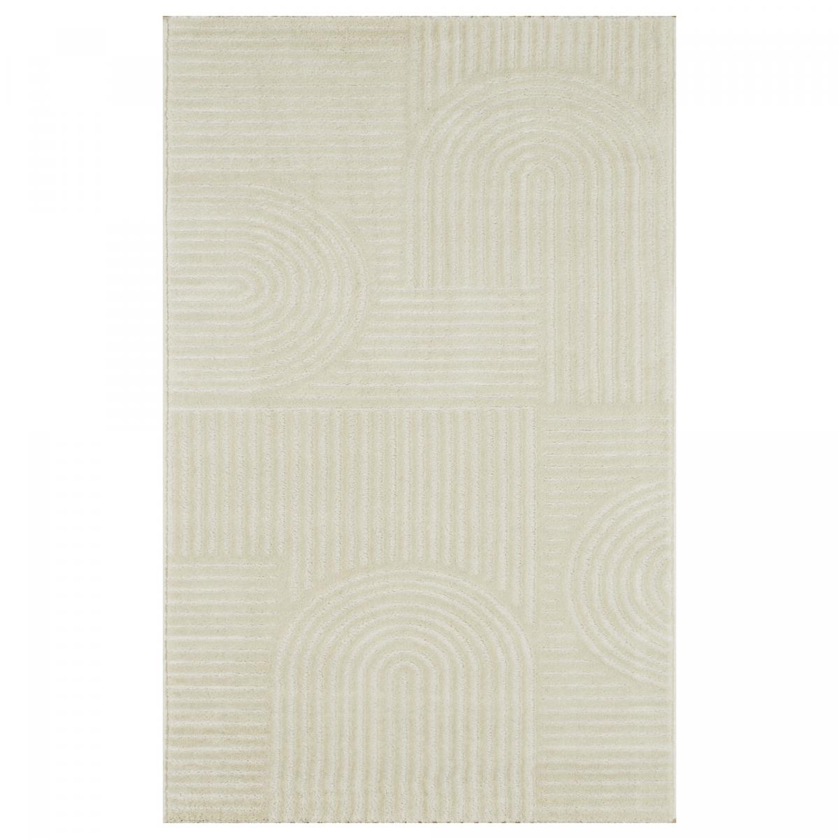 Tapis chambre tissé motif géométrique CERABI