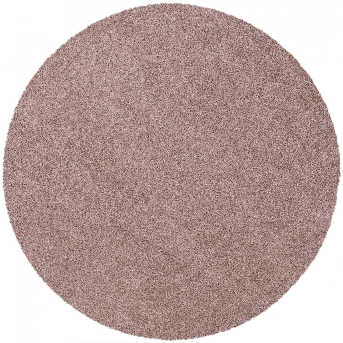 Tapis rond tissé motif uni ALEGRIA