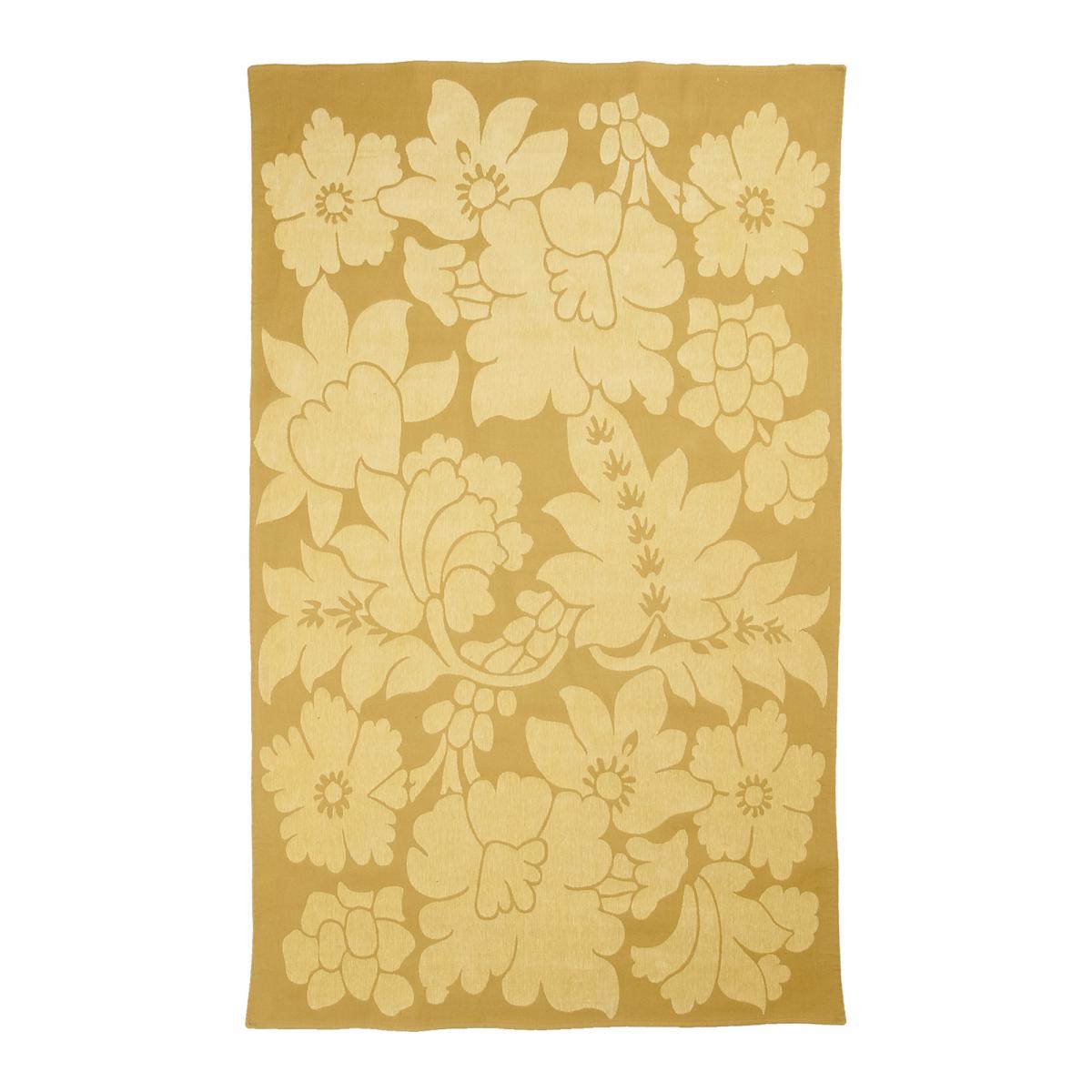 Tapis kilim tissé en coton motif floral ALIXIA