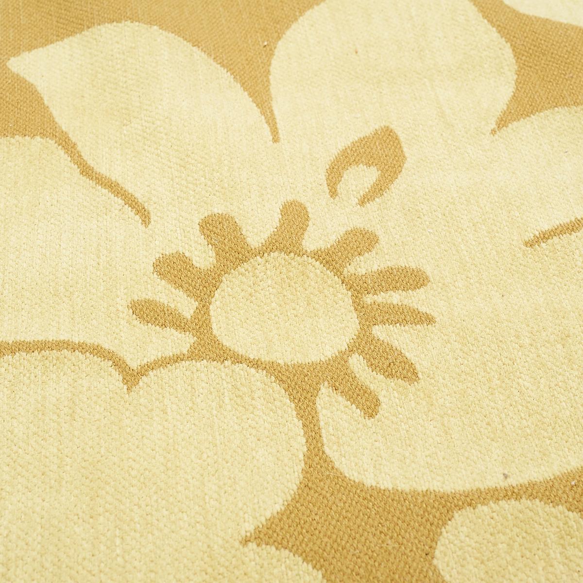 Tapis kilim tissé en coton motif floral ALIXIA — vue 4