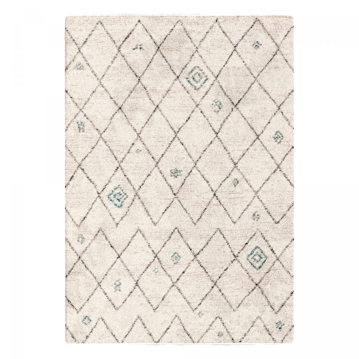 Tapis shaggy tissé motif berbère AMORE 2