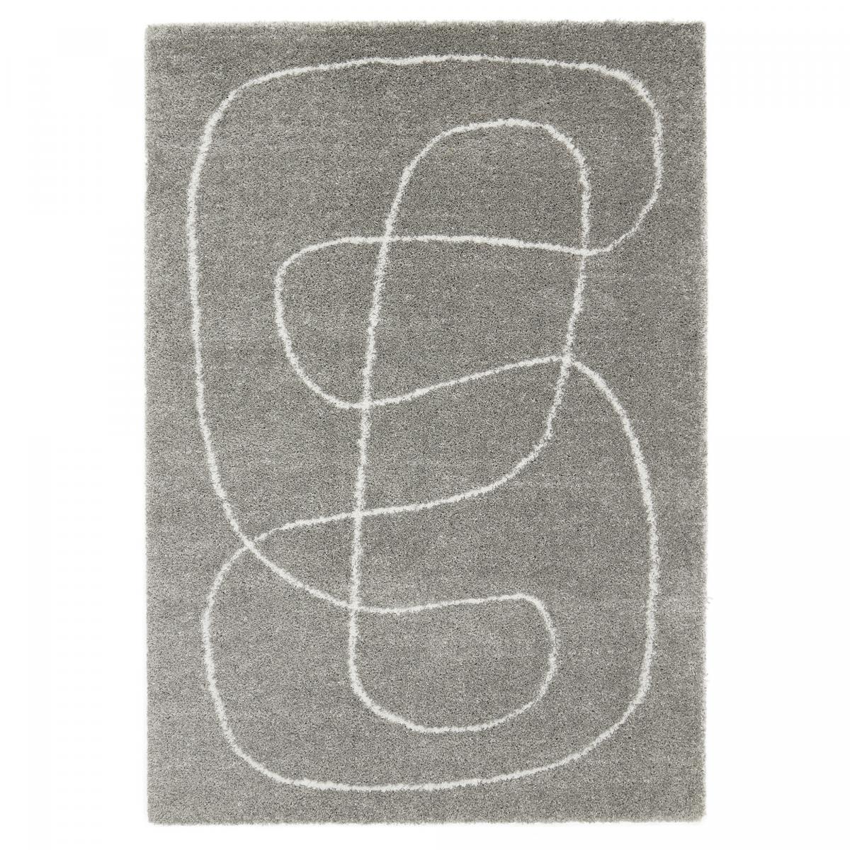 Tapis shaggy tissé motif abstrait AMORE 9