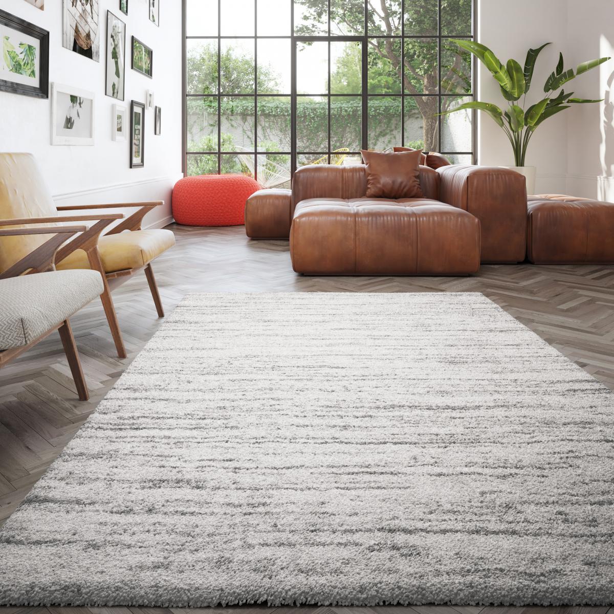 Tapis shaggy tissé motif simple AMORE 5 — vue 3