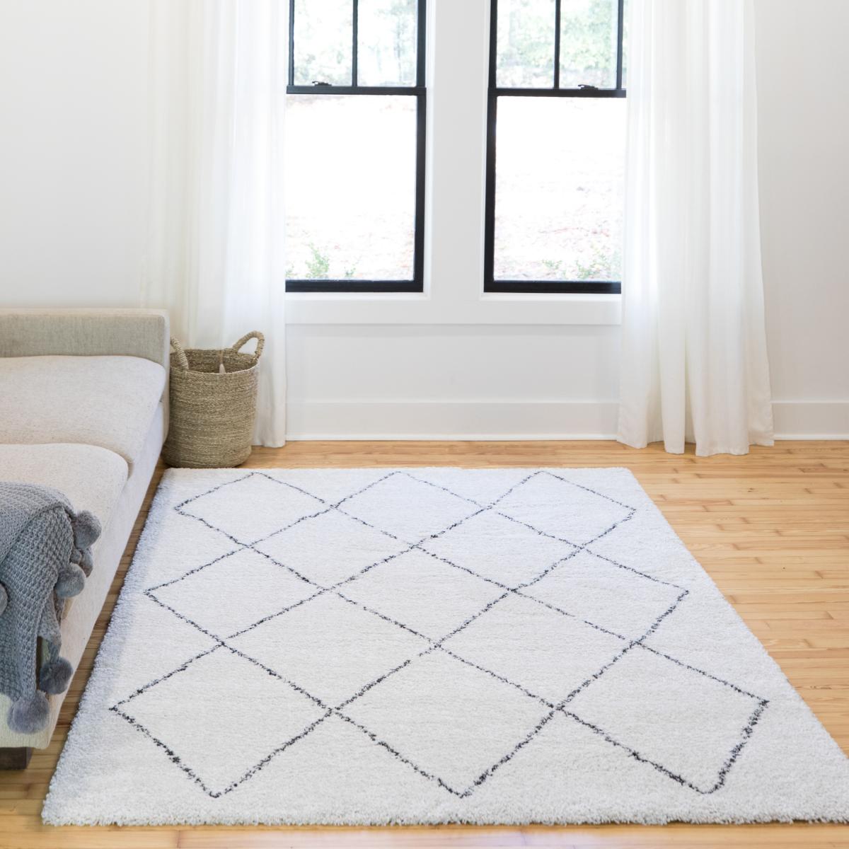 Tapis shaggy tissé motif abstrait AMORE 7 — vue 3