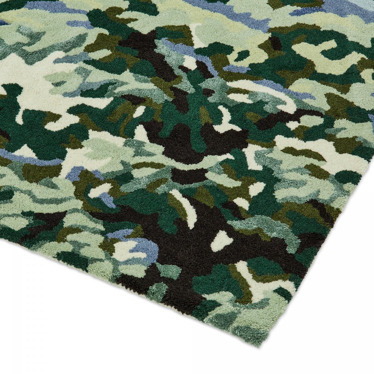 Tapis salon et chambre fait main en laine motif floral CANOPY — vue 6