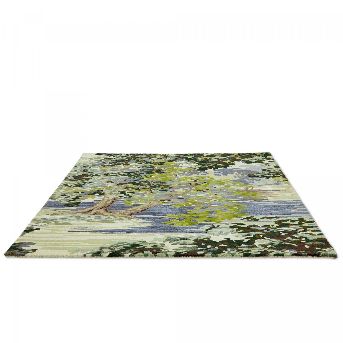 Tapis salon et chambre fait main en laine motif floral CANOPY — vue 4
