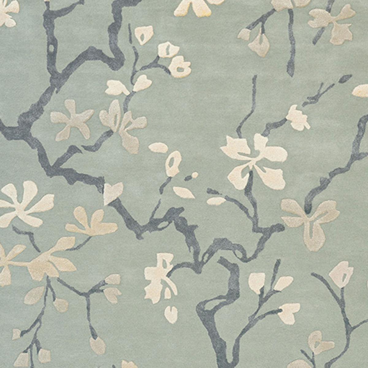 Tapis salon et chambre fait à la main en laine motif floral ANTHEA — vue 5