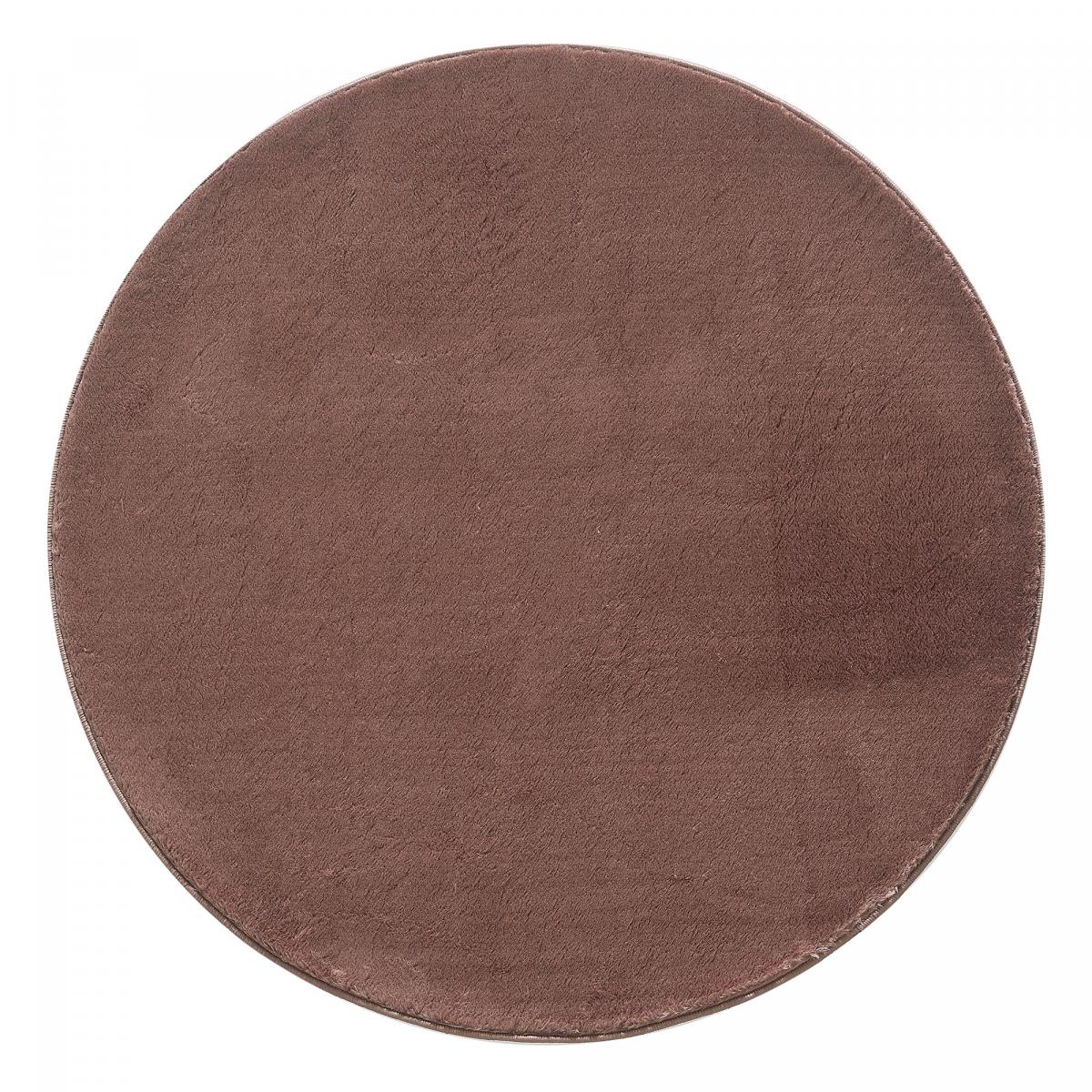 Tapis rond tissé motif uni ANVIK