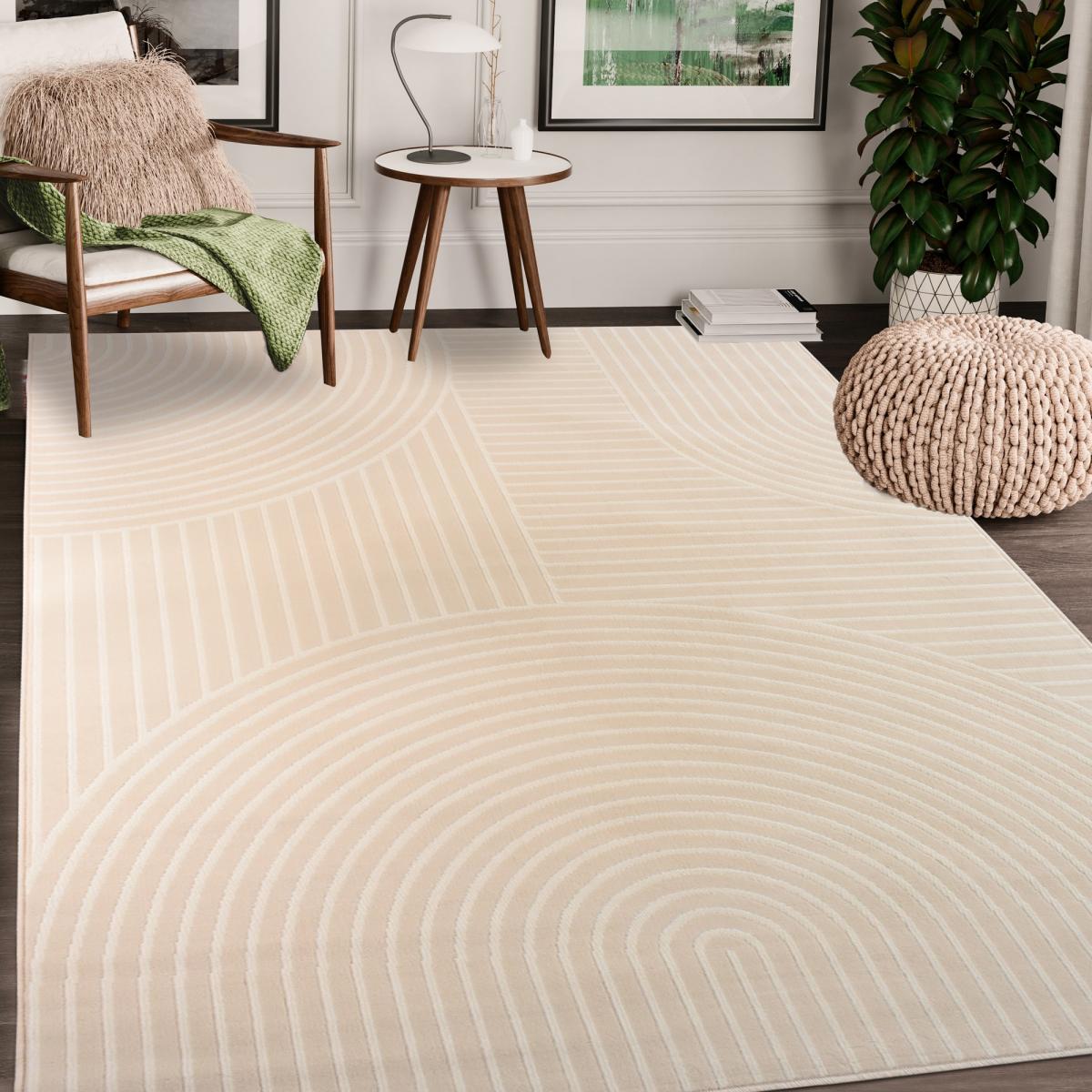 Tapis salon et chambre tissé motif géométrique LYN49 ARCROL — vue 3