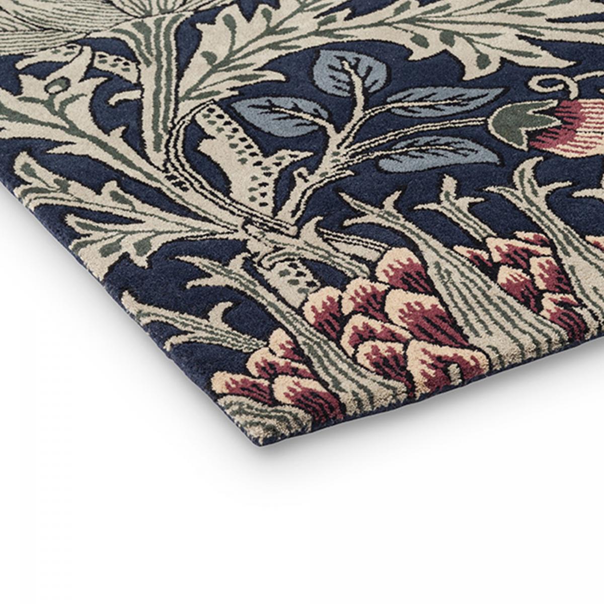 Tapis salon et chambre fait à la main en laine motif floral ARTICHOKE — vue 6