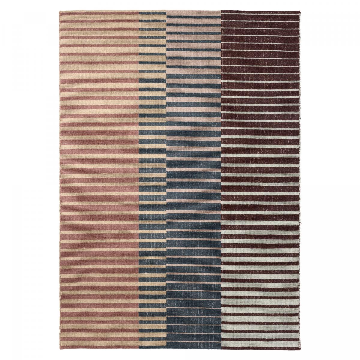 Tapis kilim ARTISAN A, fait main en laine motif géométrique