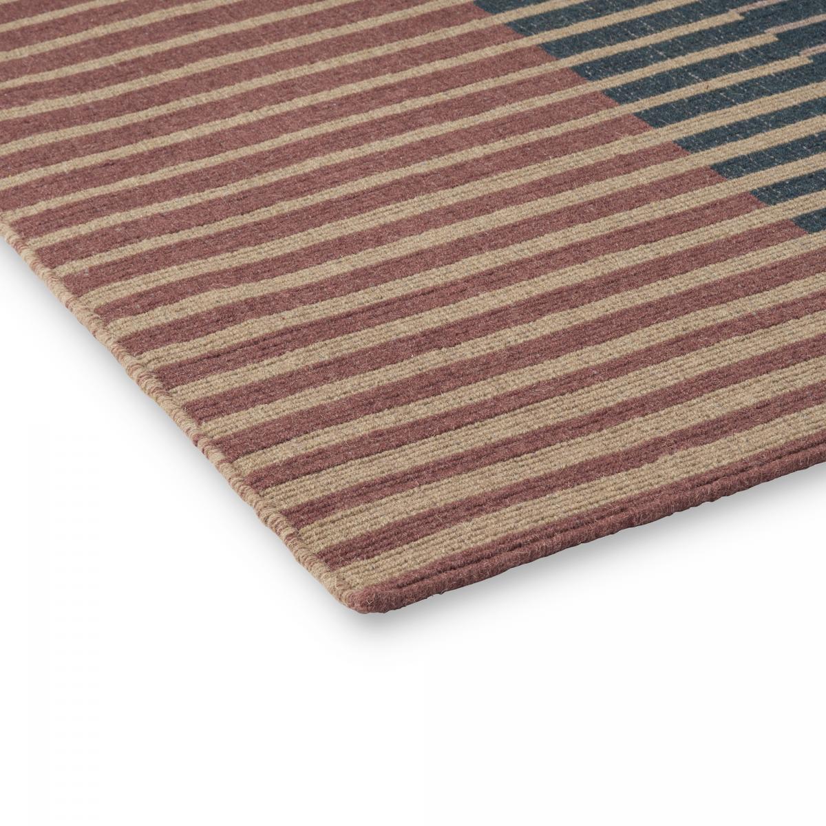 Tapis kilim ARTISAN A, fait main en laine motif géométrique — vue 6