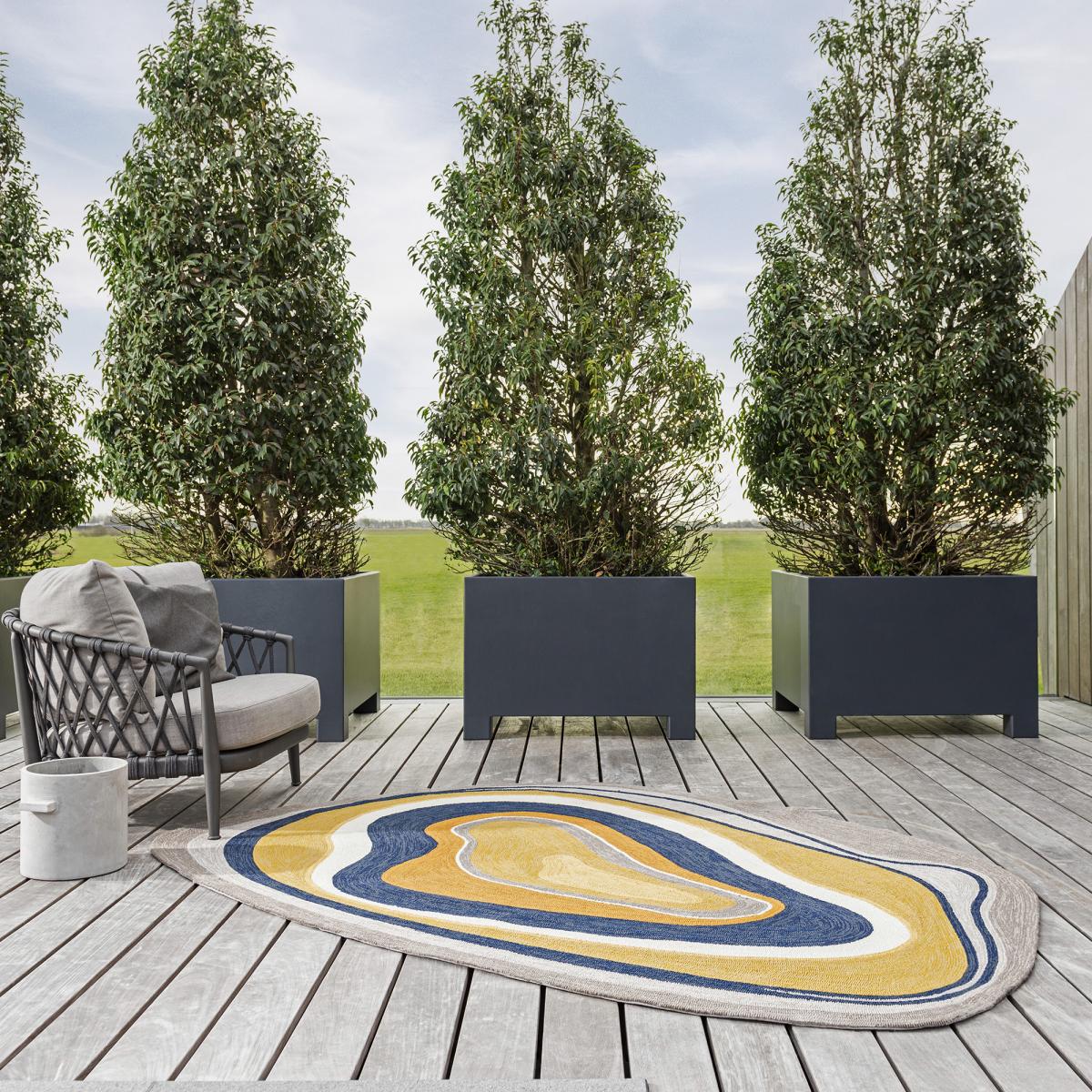 Tapis extérieur tissé kilim rectangle AURA — vue 3