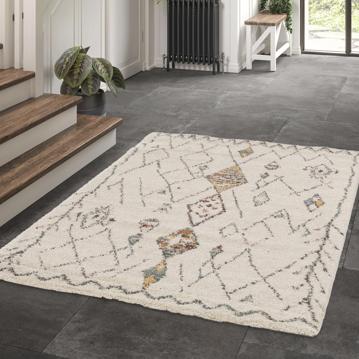Tapis shaggy tissé motif berbère AURORA 1 — vue 3