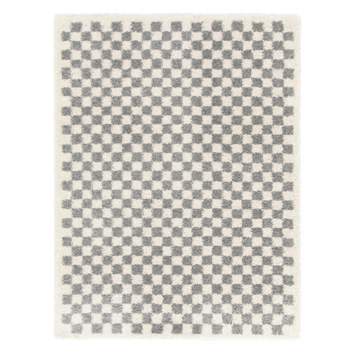 Tapis shaggy tissé motif géométrique AVANTE