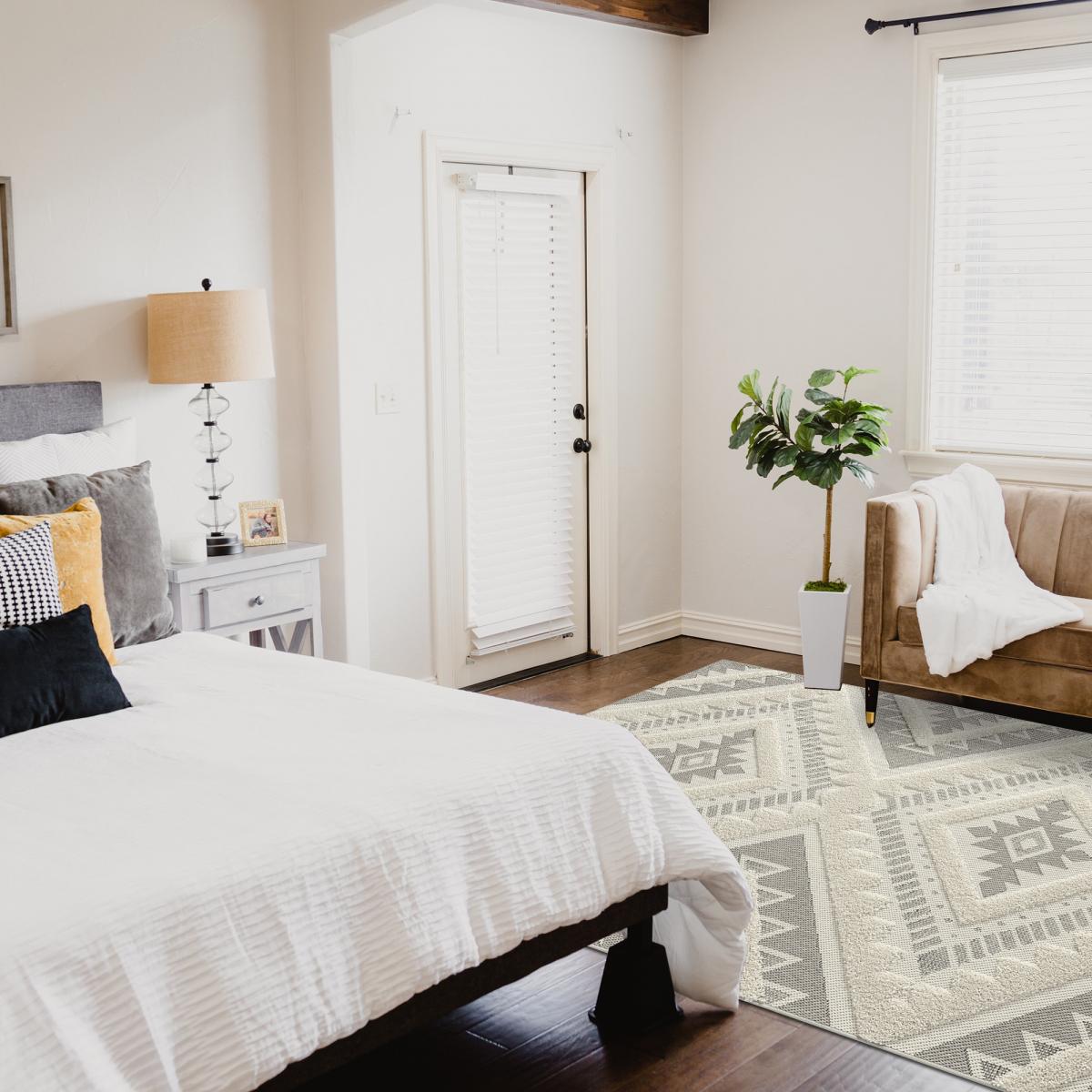 Tapis pour une chambre ou une entrée tissé motif ethnique BAIME — vue 6