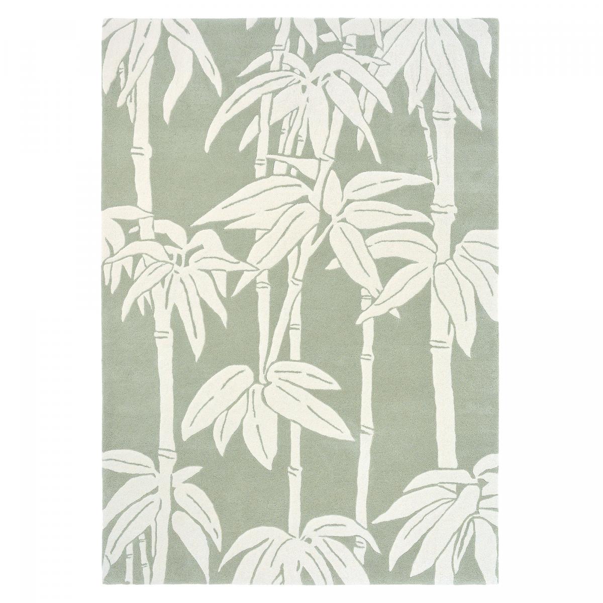 Tapis salon et chambre fait à la main en laine motif floral BAMBOO