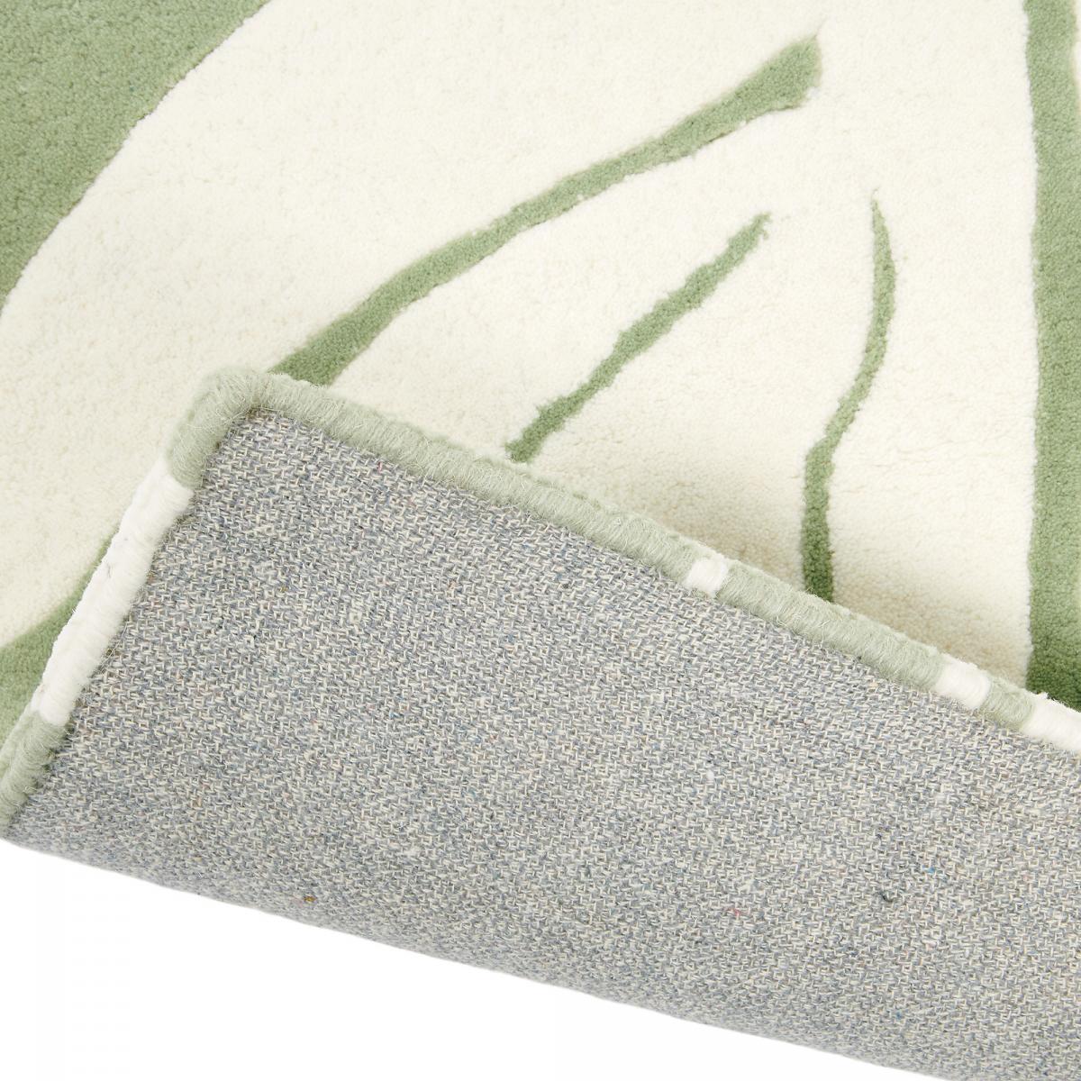 Tapis salon et chambre fait à la main en laine motif floral BAMBOO — vue 5