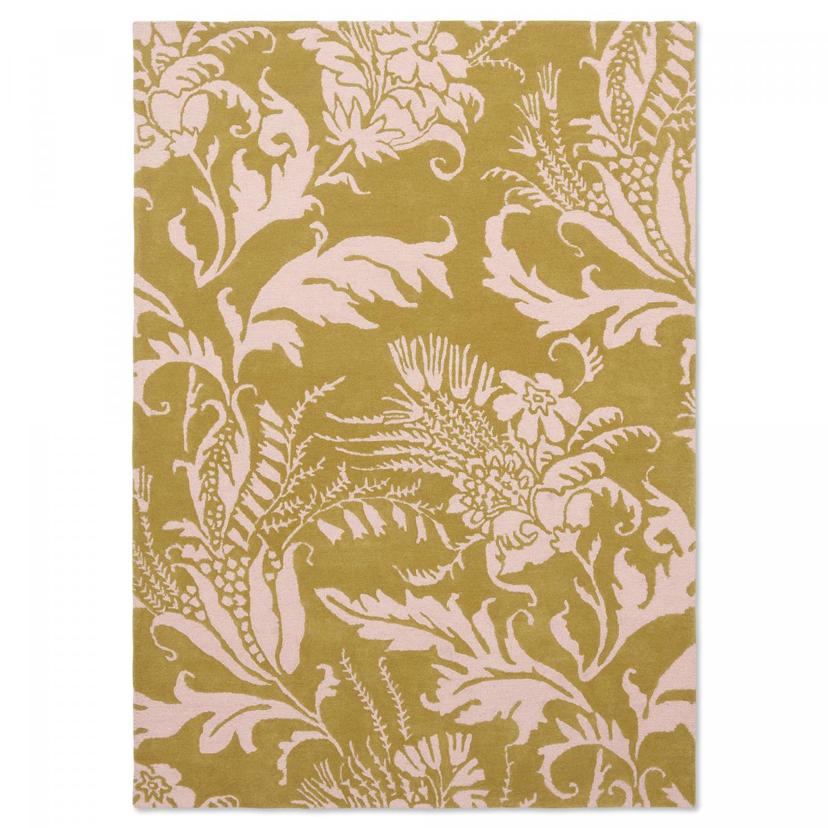 Tapis salon et chambre fait à la main en laine motif floral BAROQUE