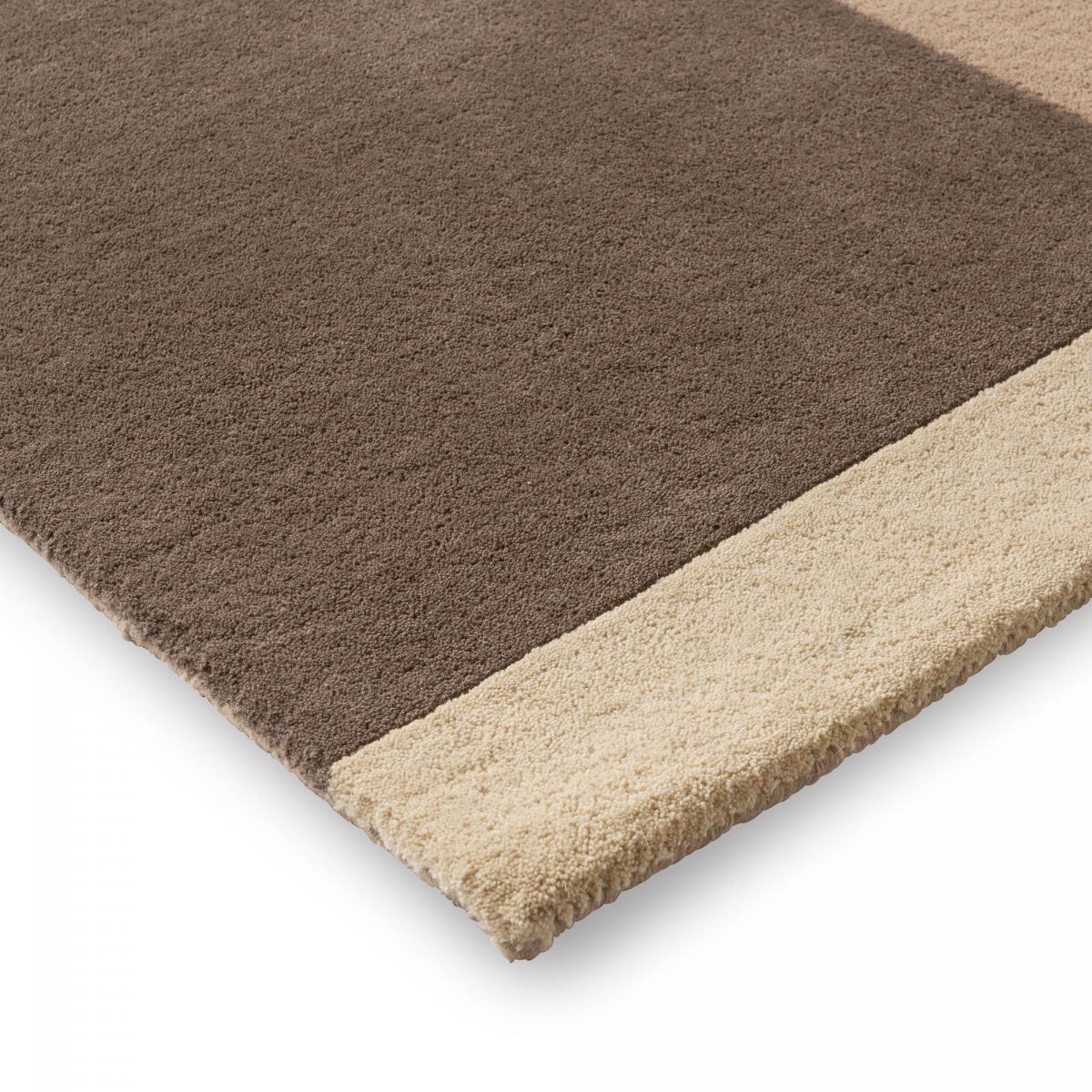 Tapis salon et chambre fait main en laine motif géométrique BASS — vue 6