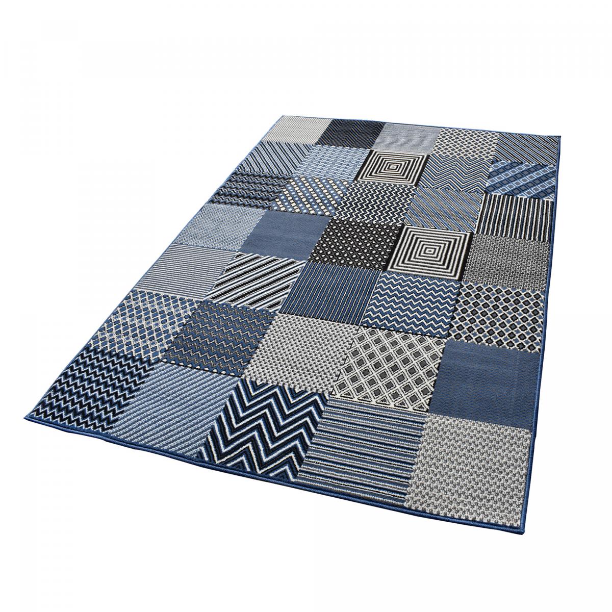 Tapis chambre tissé motif géométrique LYN1 GEOTREM — vue 5