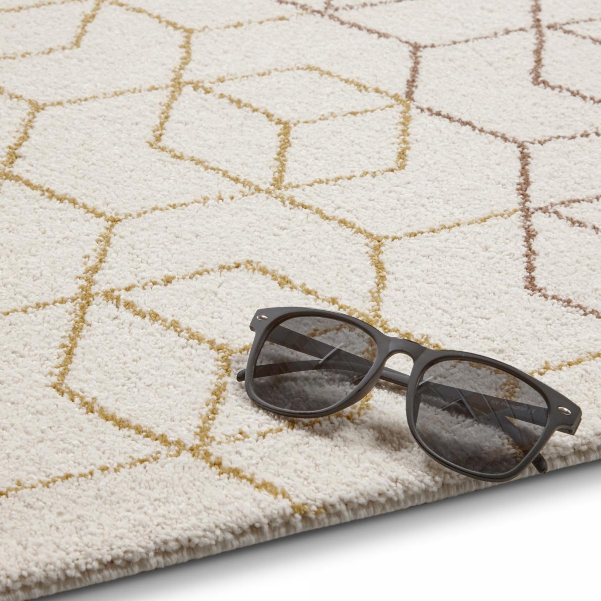 Tapis salon et chambre tissé motif géométrique BELLA 3 — vue 4