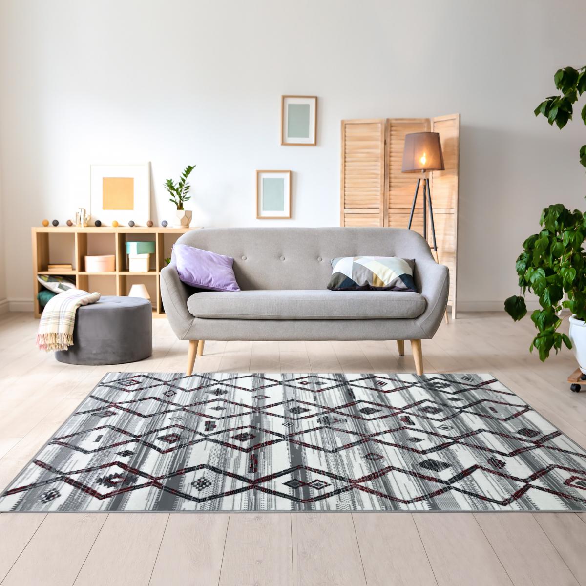 Tapis chambre tissé motif berbère LYN1 LABER — vue 3