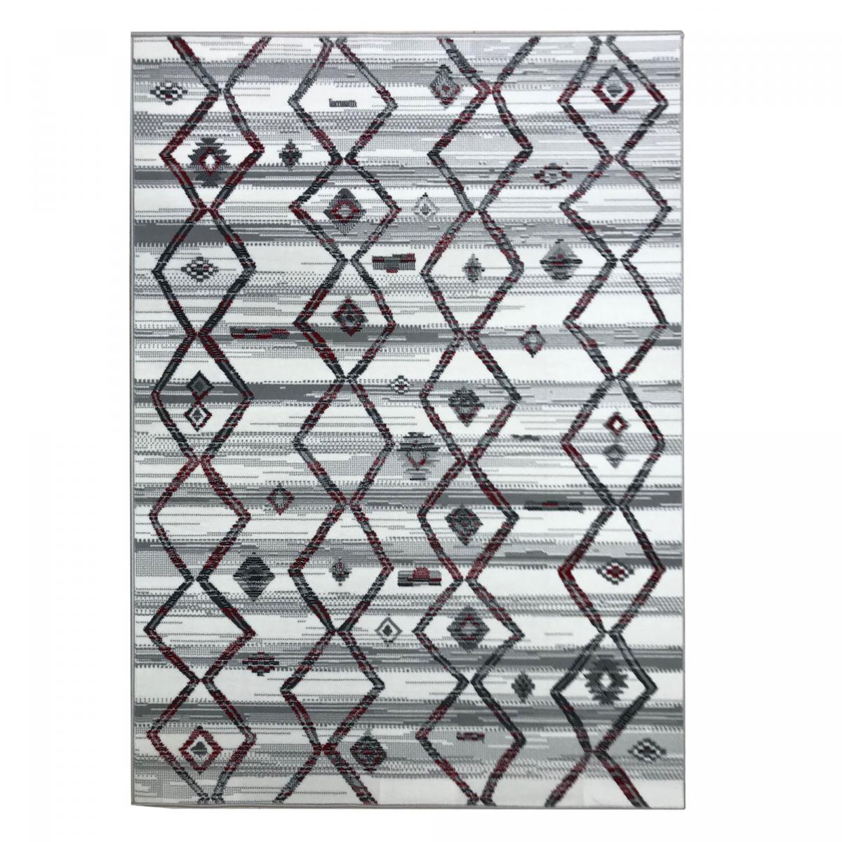 Tapis chambre tissé motif berbère LYN1 LABER