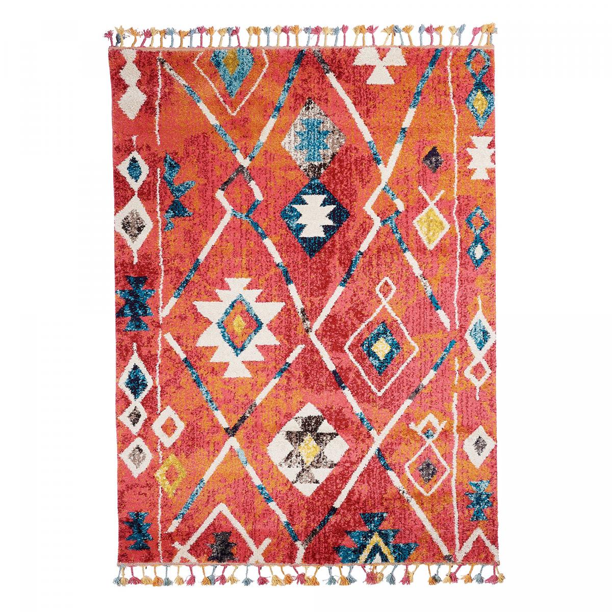 Tapis berbère tissé motifs tribaux LYN5 OURIKA B