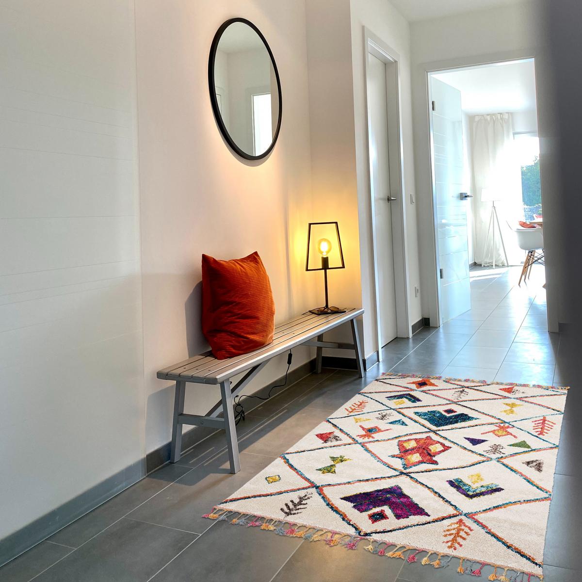 Tapis berbère tissé motifs tribaux LYN5 OURIKA C — vue 6