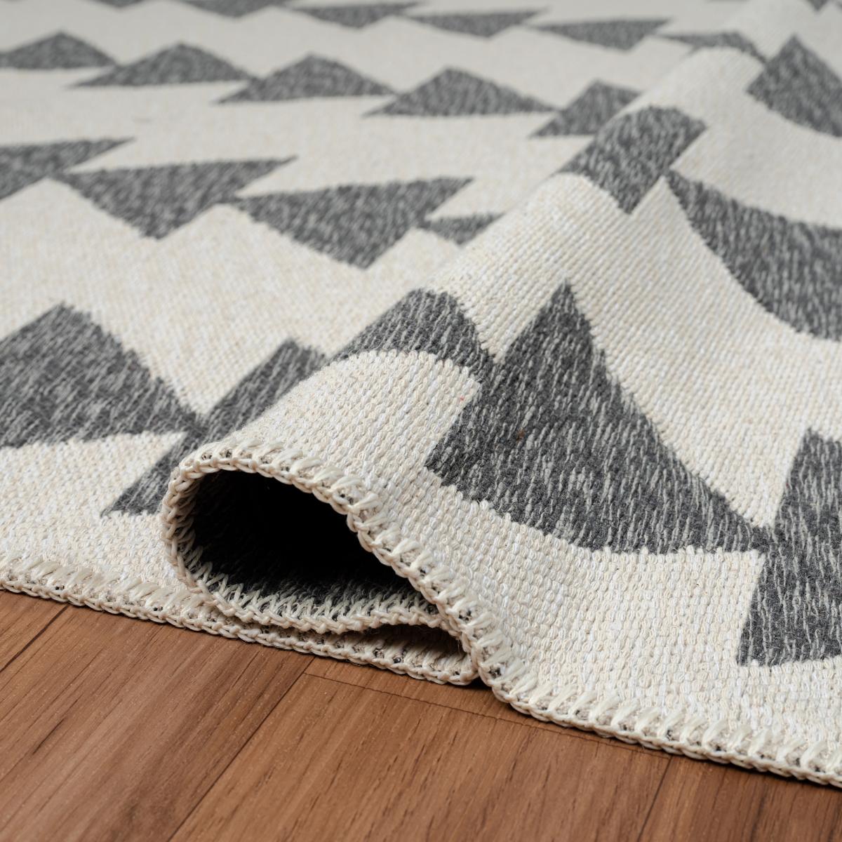 Tapis kilim reversible en coton motif scandinave BE — vue 4