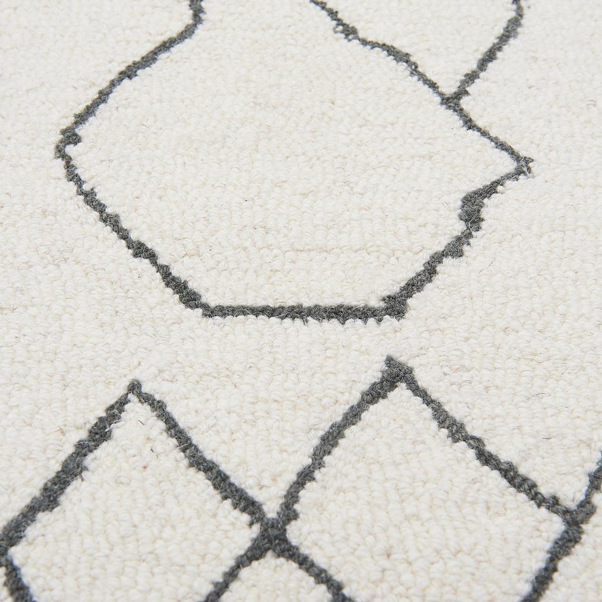 Tapis chambre fait main en laine motif faux uni BERLI — vue 6