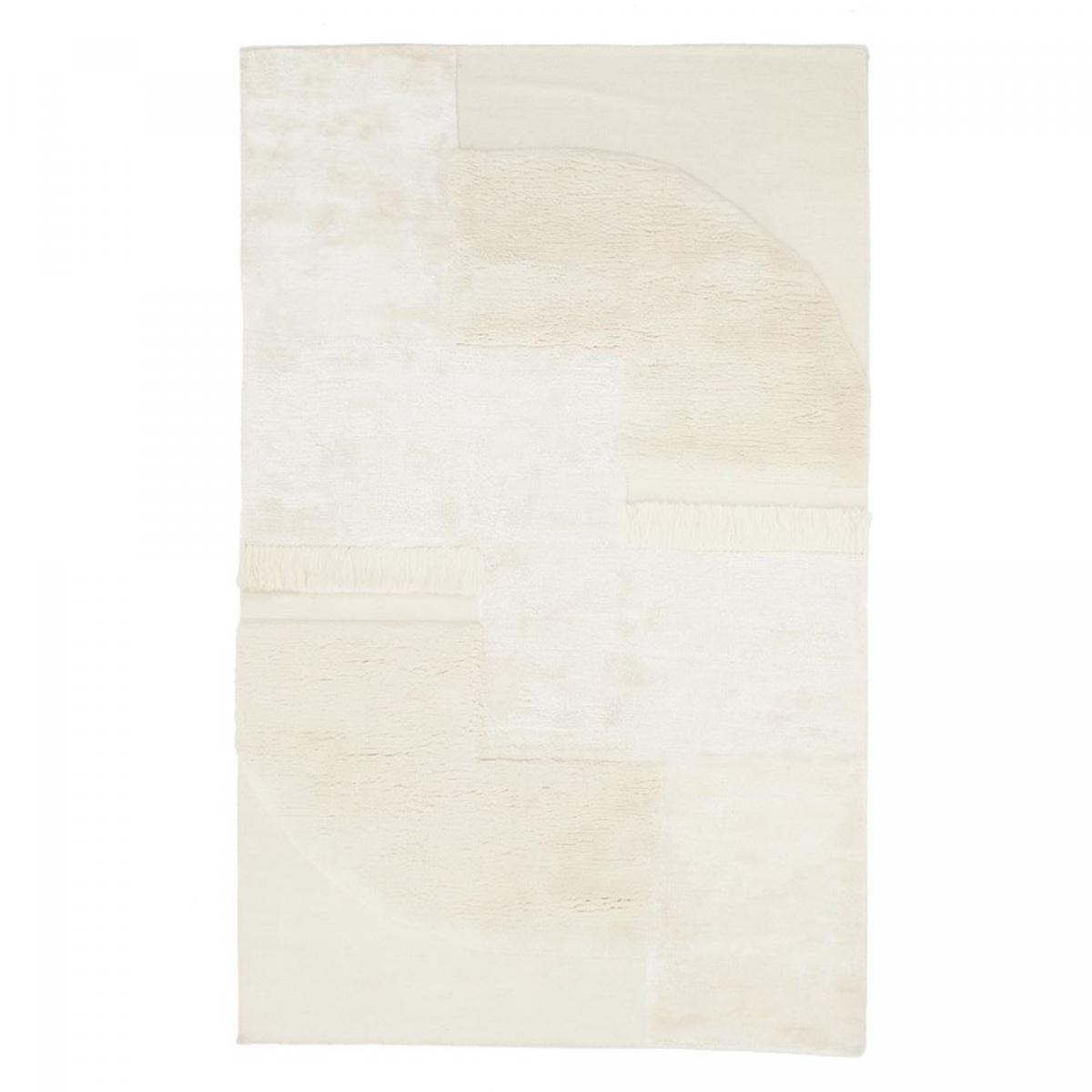 Tapis salon et chambre tissé en laine motif uni BOURDEL