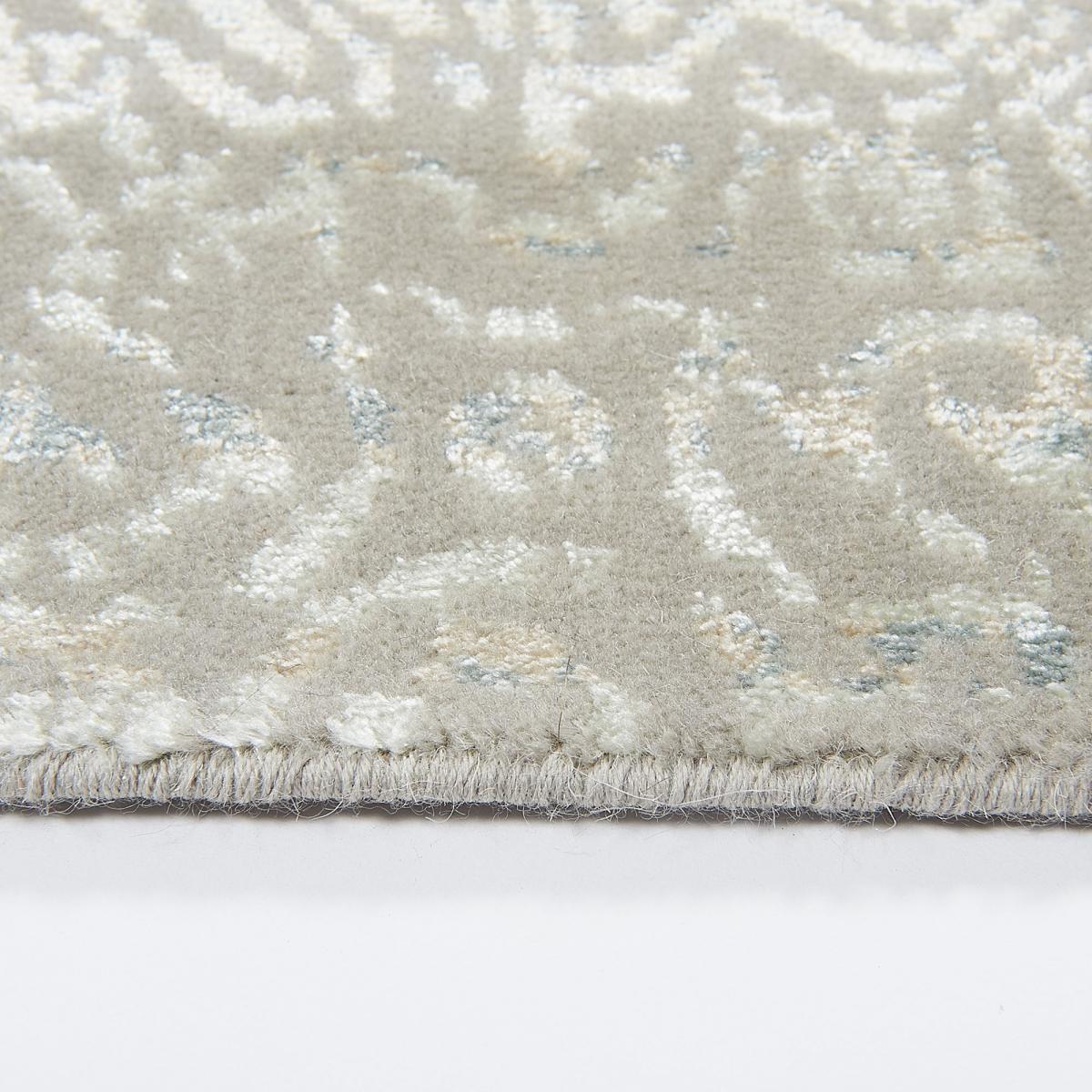 Tapis salon et chambre fait main en laine motif uni BREZE — vue 4