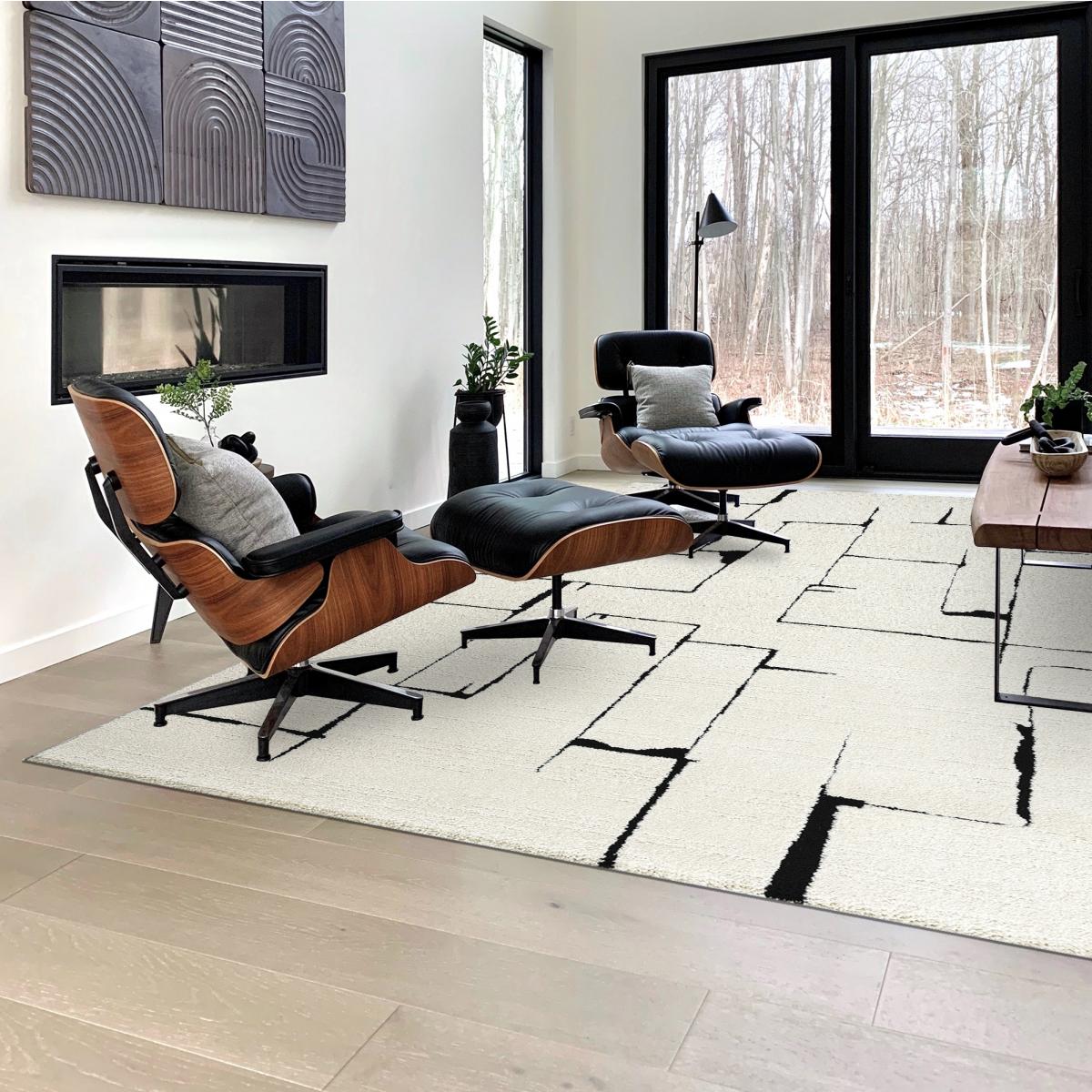 Tapis salon LYN9 BRINKI Tapis soyeux en relief — vue 3