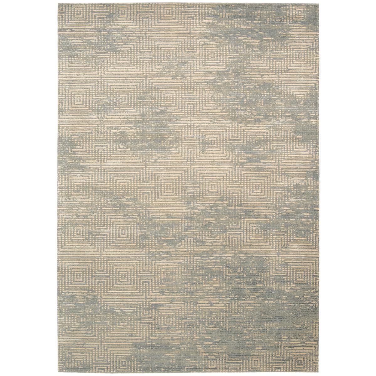 Tapis salon et chambre tissé en viscose motif géométrique MAYA 01