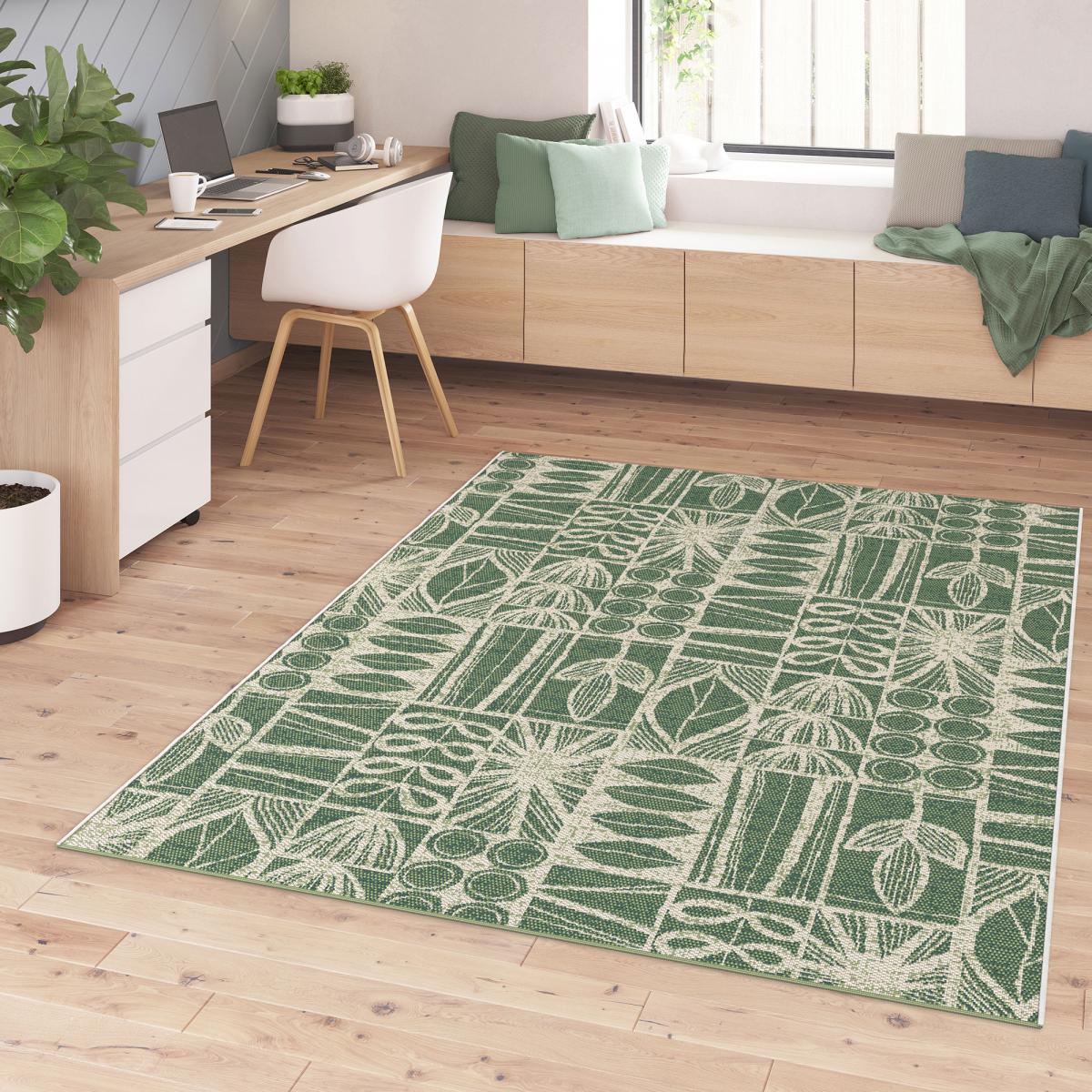 Tapis extérieur tissé kilim rectangle CASADA 1 — vue 3