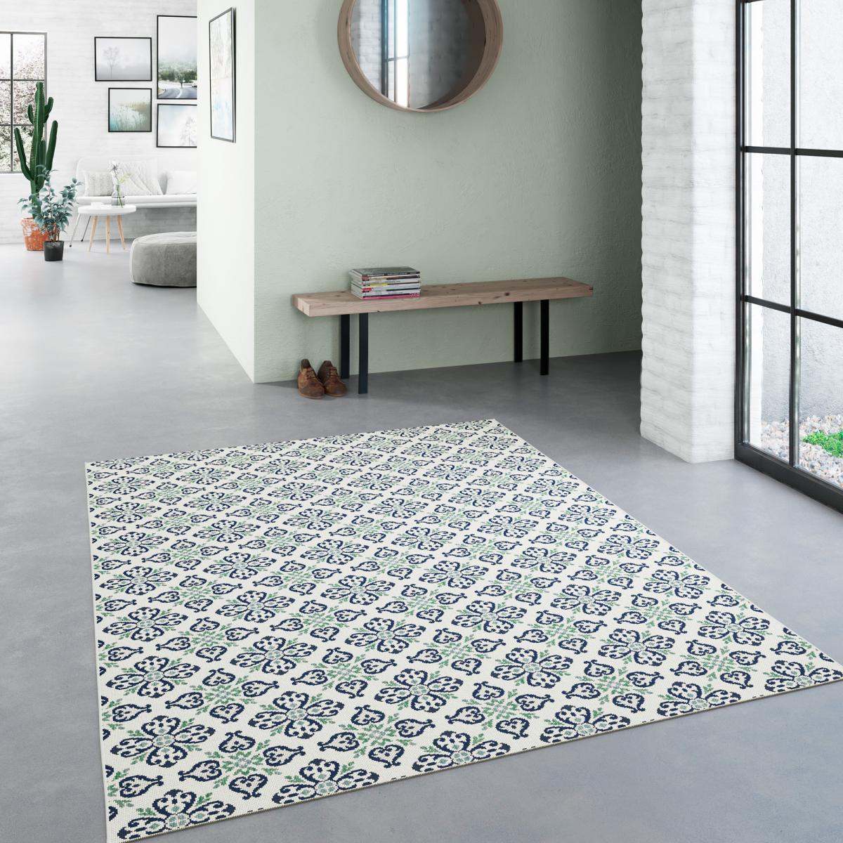 Tapis extérieur tissé kilim rectangle CASADA 7 — vue 3