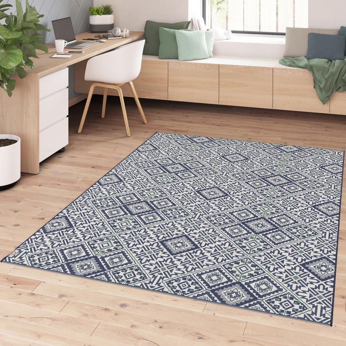 Tapis extérieur tissé kilim rectangle CASADA 8 — vue 3