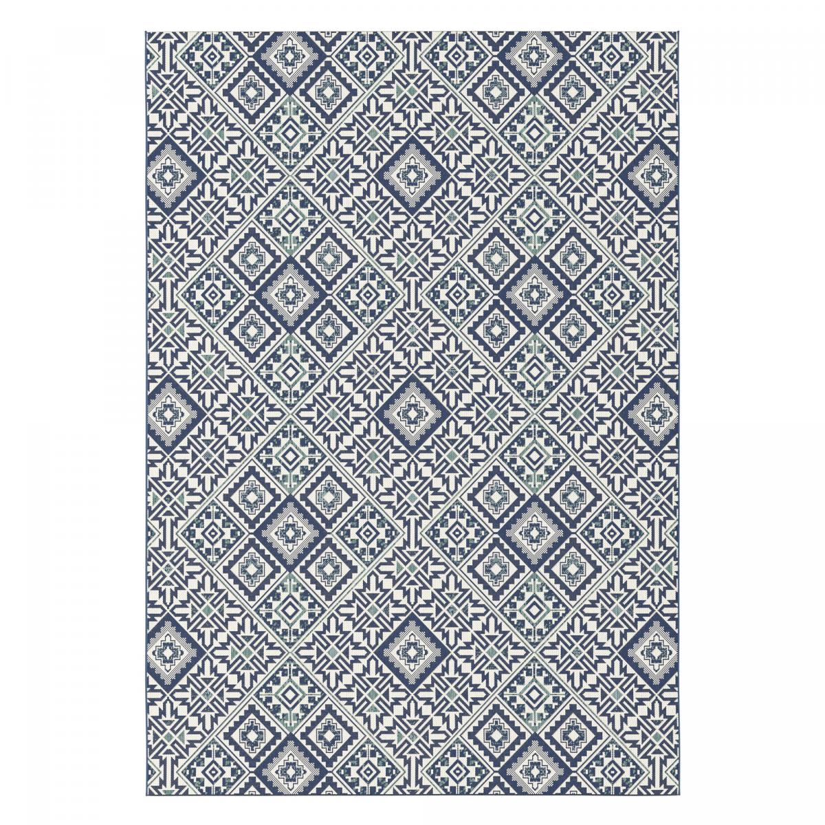Tapis extérieur tissé kilim rectangle CASADA 8