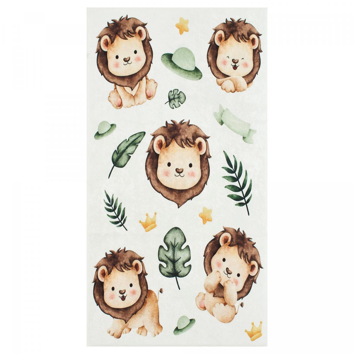 Tapis enfant tissé motif animaux CELESTA 1