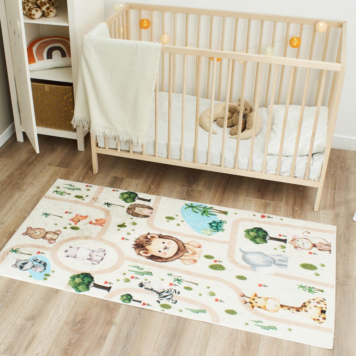 Tapis enfant tissé motif animaux CELESTA — vue 3